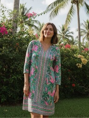 Lilly Pulitzer UPF 50+ Nadine Dress Pink Blossom